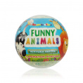 Маленькое фото товара - Бурлящий шар для ванны с игрушкой внутри Bambolina Funny Animals с ароматом бабл гам 3+ 130г. Вариант №1