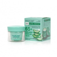 Фото товара - Дневной крем для лица Delicare Collagen Complex + Aloe с алоэ вера и коллагеном 65+ 50мл
