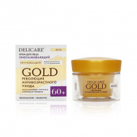 Фото товара - Дневной омолаживающий крем для лица Delicare Gold 60+ 50мл