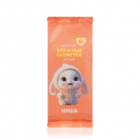 Фото товара - Детские влажные салфетки Delicare mini зайка Няша 0+ 8шт