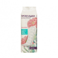 Фото товара - [УЛЫБКА] Classic Прокладки ежедневные soft (без аромата) 20 шт