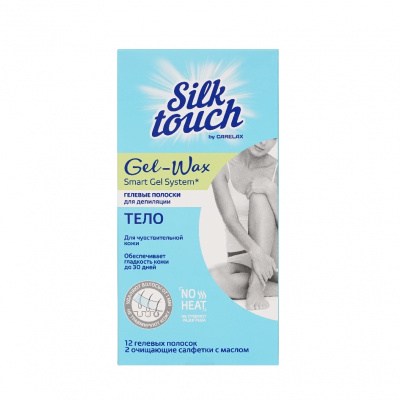 Большое фото товара - Восковые полоски для депиляции Carelax Silk Touch Gel-Wax для тела 12шт, 3118297. Вариант №1