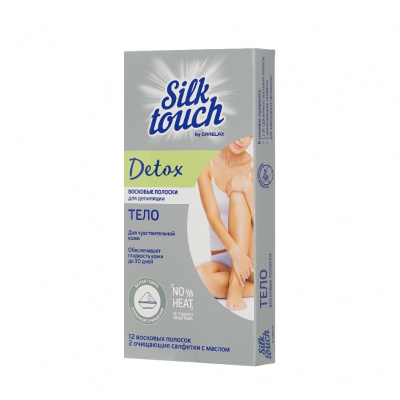 Большое фото товара - Восковые полоски для депиляции Carelax Silk Touch Detox для тела 12шт, 3118722. Вариант №10