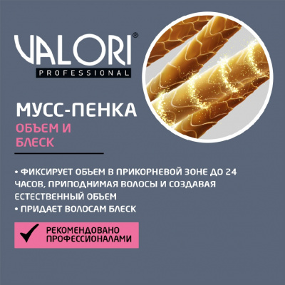 Большое фото товара - Пенка для укладки волос Valori Push-Up 150мл, 3121285. Вариант №7