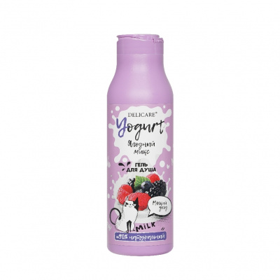 Большое фото товара - Крем - гель для душа Delicare Yogurt" Ягодный микс" 400мл, 3124843. Вариант №1