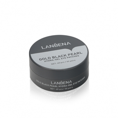 Большое фото товара - Гидрогелевые патчи для кожи вокруг глаз Lanbena Gold Black Pearl с золотом и чёрным жемчугом 60шт, 3125054. Вариант №5