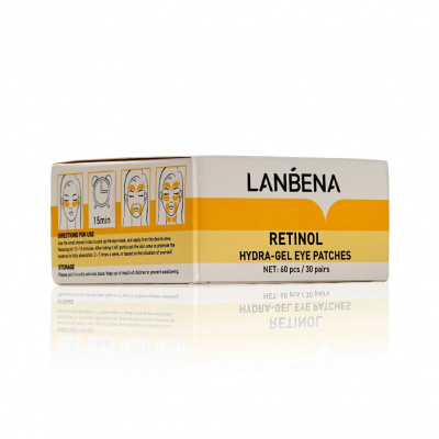Большое фото товара - Гидрогелевые патчи для кожи вокруг глаз Lanbena Retinol Hydra-Gel Eye Patches 60шт, 3125055. Вариант №3