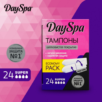 Большое фото товара - Тампоны Day Spa Super 24шт, 3126444. Вариант №6