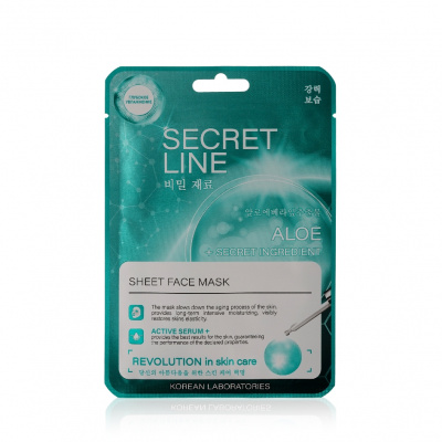 Большое фото товара - Маска для лица WEIS Secret Line" Aloe" с алоэ и олигопептидами 23г, 3128042. Вариант №1