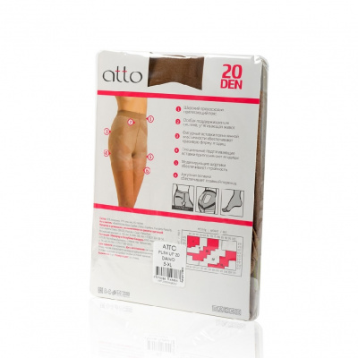 Большое фото товара - Женские моделирующие колготки Atto Push Up 20den Daino 5 размер, 3128303. Вариант №2