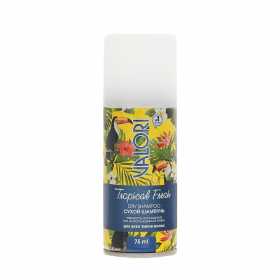 Большое фото товара - Сухой шампунь для волос Valori" Tropical Fresh" 75мл, 3129139. Вариант №1
