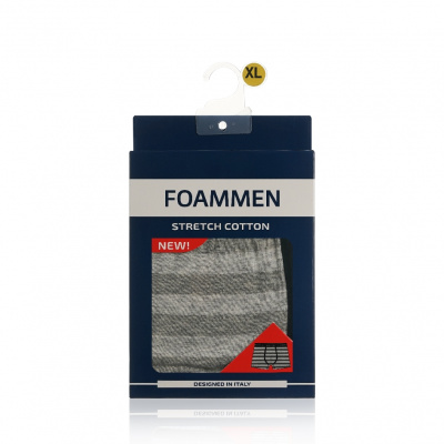 Большое фото товара - Мужские трусы Foammen Fo210003-3 , Серые в полоску , XL, 3131424. Вариант №1