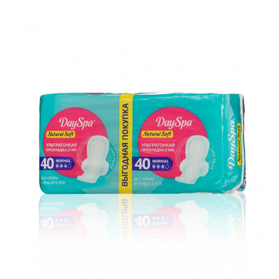 Большое фото товара - Женские прокладки Day Spa Natural Soft Normal 40шт, 3133579. Вариант №1