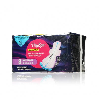 Большое фото товара - Женские ночные прокладки Day Spa Natural Soft Maxi Night 8шт, 3134354. Вариант №1