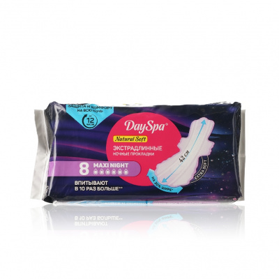 Большое фото товара - Женские ночные прокладки Day Spa Natural Soft Maxi Night 8шт, 3134354. Вариант №2