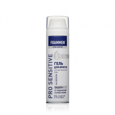Большое фото товара - Гель для бритья Foammen Skincare System" защита" для чувствительной кожи 200мл, 3135736. Вариант №1