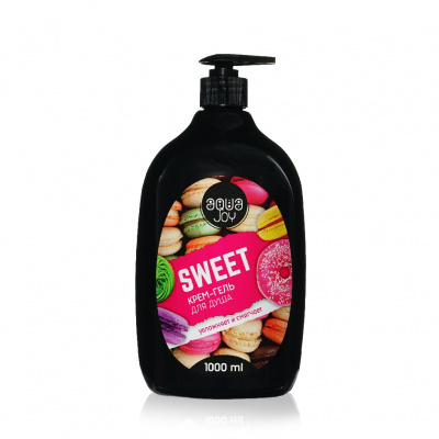 Большое фото товара - Крем - гель для душа Aqua Joy" Sweet" 1000мл, 3138344. Вариант №1