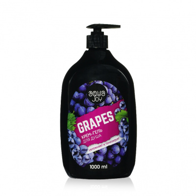 Большое фото товара - Крем - гель для душа Aqua Joy" Grapes" 1000мл, 3138346. Вариант №1