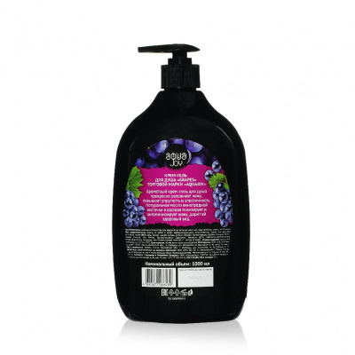 Большое фото товара - Крем - гель для душа Aqua Joy" Grapes" 1000мл, 3138346. Вариант №2