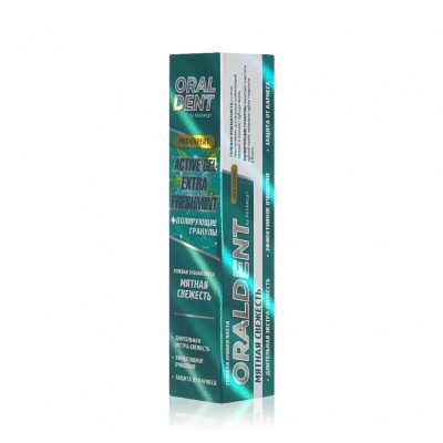 Большое фото товара - Гелевая зубная паста Defance Oraldent" Active Gel Extra Freshmint" 120г, 3139907. Вариант №2