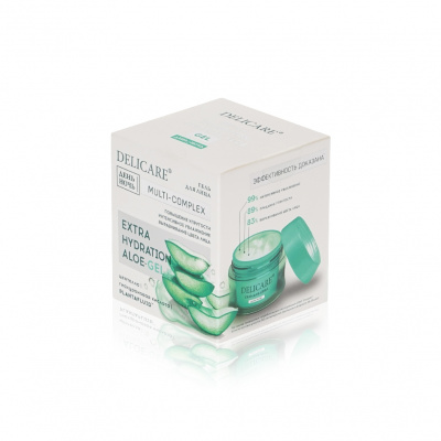 Большое фото товара - Увлажняющий гиалуроновый гель для лица Delicare Extra Hydration Aloe-gel 50мл, 3140654. Вариант №3