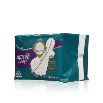 Большое фото товара - Женские прокладки Day Spa Active Days Night soft 7шт, 3140900. Вариант №3