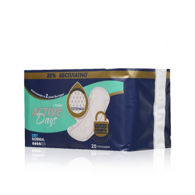 Большое фото товара - Женские прокладки Day Spa Active Days Dry Normal 20шт, 3140903. Вариант №3