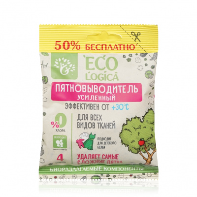 Большое фото товара - Ecologica пятновыводитель унив. саше 4ст 80Г, 3142272. Вариант №1