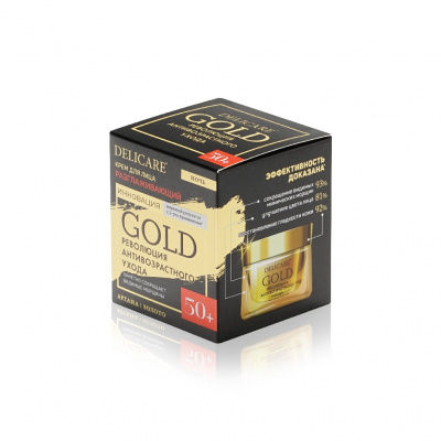 Большое фото товара - Ночной разглаживающий крем для лица Delicare Gold 50+ 50мл, 3142277. Вариант №3