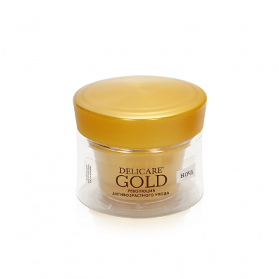 Большое фото товара - Ночной разглаживающий крем для лица Delicare Gold 50+ 50мл, 3142277. Вариант №5