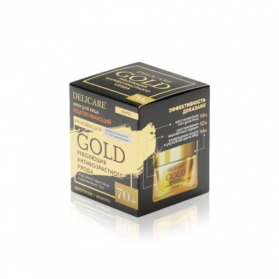 Большое фото товара - Ночной подтягивающий крем для лица Delicare Gold 70+ 50мл, 3142282. Вариант №3