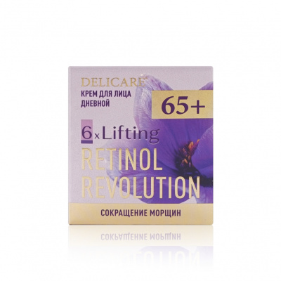 Большое фото товара - Дневной крем для лица Delicare Retinol Revolution 65+ 50мл, 3142402. Вариант №1