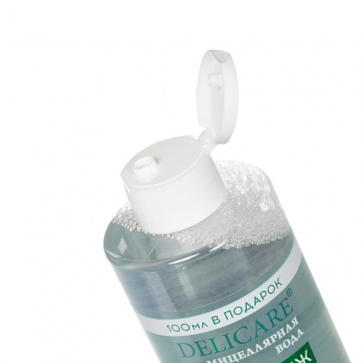 Большое фото товара - Мицеллярная вода Delicare Демакияж Collagen Complex + Aloe 500мл, 3143736. Вариант №3