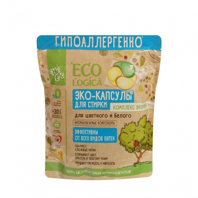 Большое фото товара - Ecologica капсулы ЭКО универсальные 40ШТ, 3144798. Вариант №1