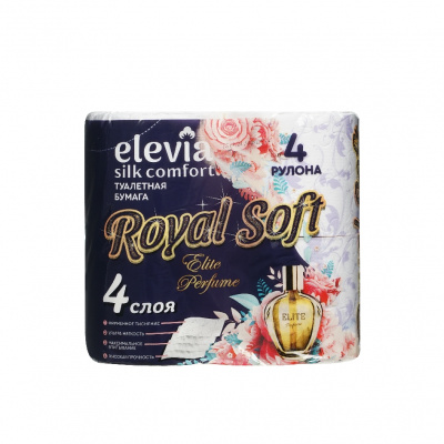 Большое фото товара - Туалетная бумага elevia 4сл Royal perfume 4 шт, 3145113. Вариант №1