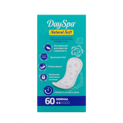 Большое фото товара - Day Spa Natural Soft прокладки ежедневные normal 60ШТ, 3146155. Вариант №4