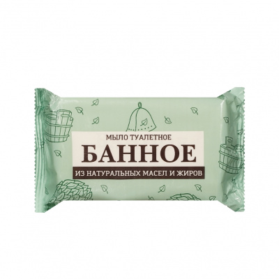 Большое фото товара - Мыло туалетное Банное 180г, 3148584. Вариант №1