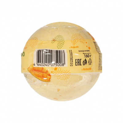 Большое фото товара - WEIS Бурлящий шар для ванны mango 160 г, 3153903. Вариант №3